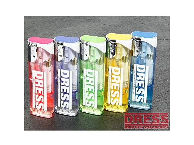 DRESSロゴ入りターボライター(アソート5色)