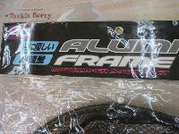 アルミフレーム(ワンピース)ラバーコーティングネット付40ガンメタ