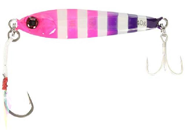 ビッグバッカージグ40gグローピンク&パープル/レンズホロ