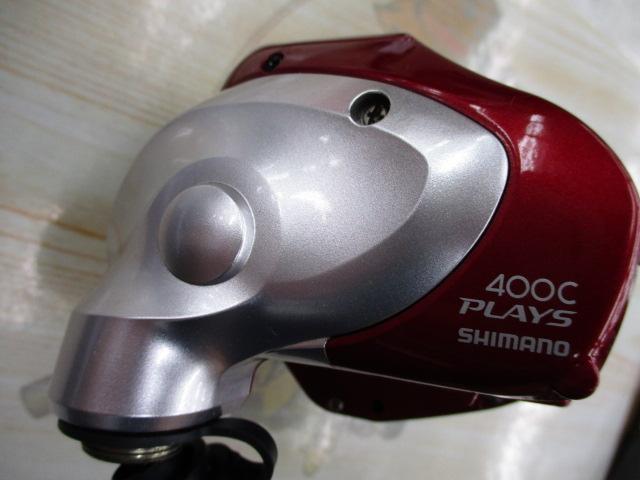 SHIMANO - ネコバス　　ジャンク品　シマノ　電動丸400Cプレイズ ジャンク SHIMANO シマノ 電動リール 400C PLAYS プレイズ 赤