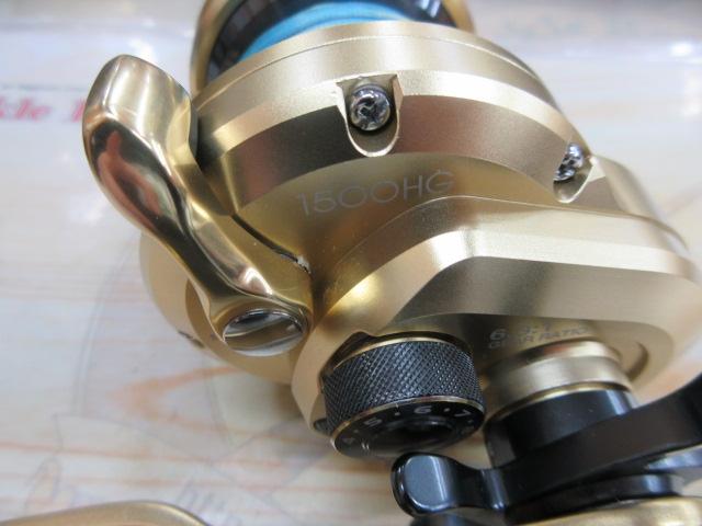 【中古/美品】 シマノ 14オシアジガーリミテッド 1500HG SOM AE82ハンドルノブ リブレ メカニカルブレーキレバー ラインストッパー付/V211M 中古/美品】 シマノ 14オシアジガーリミテッド 1500HG SOM AE82