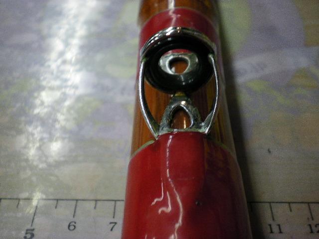 俊貞作槐巻槐金剛砂弁柄塗三本半継約5.48m