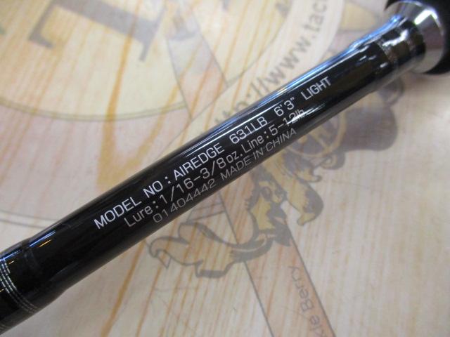 Air Edge 631L 6'3\" LIGHT バスロッド Air Edge 631L 63 LIGHT バスロッド