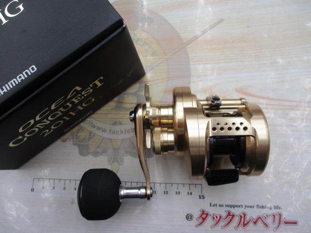 14オシアコンクエスト201hg 極美品 シマノ ジギングリール オシア コンクエスト 201HG 左ハンドル