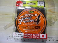 スーパーエックスワイヤー4エギング200m0.6号WOMホワイトオレンジマーキング