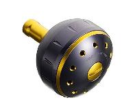 夢屋アルミラウンド型パワーハンドルノブブラック/ゴールドSタイプA