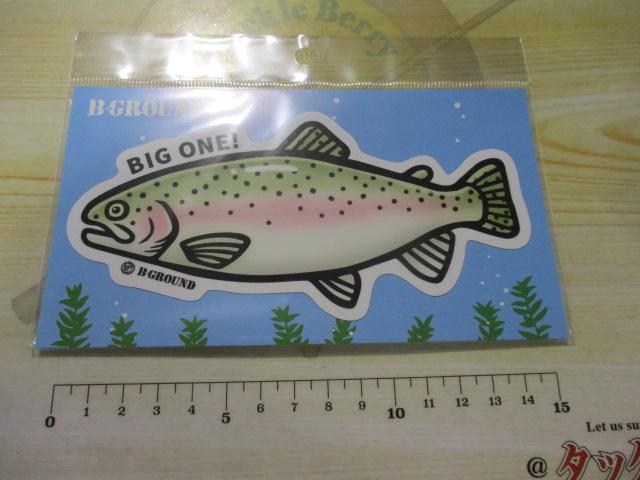 イラストステッカーラージ大物ニジマス
