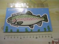 イラストステッカーラージ大物ニジマス